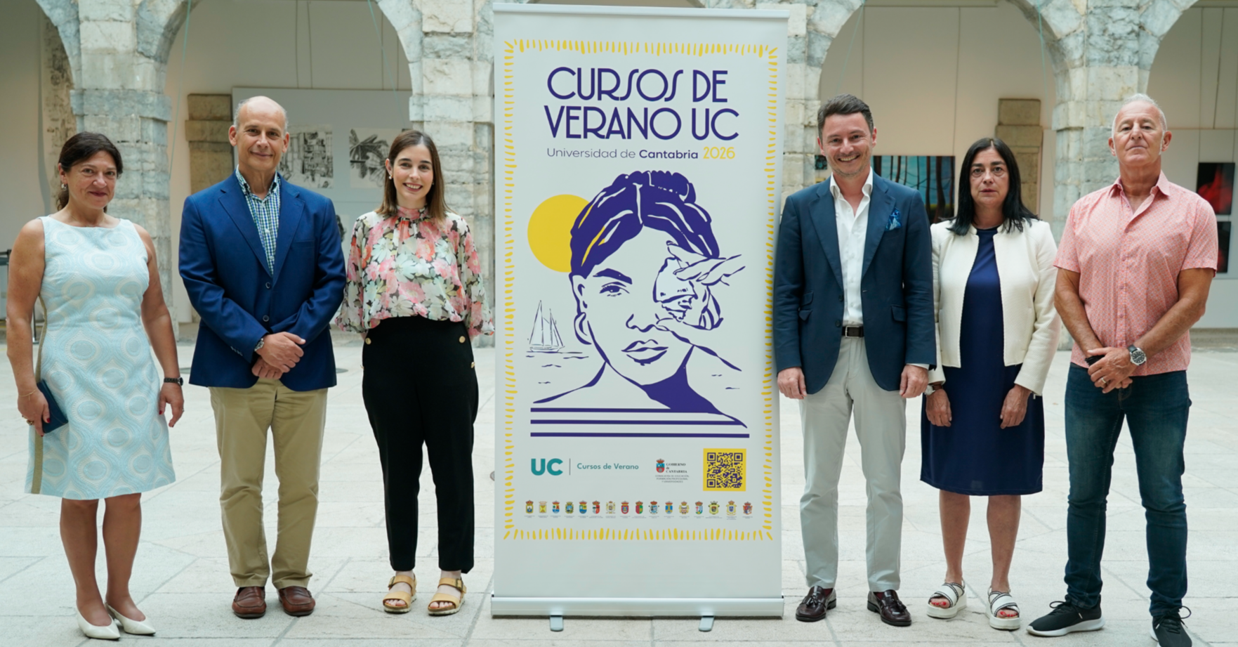 Foto, de izq a dcha  Inma Valencia, codirectora curso, vicerrector UC, Luis Muñoz; Cristina San Miguel, directora cursos Santander; Alejando Liz, vicepresidente del Parlamento de Cantabria; Ana Carrera, codirectora curso; Rafael Domínguez, catedrático ponente