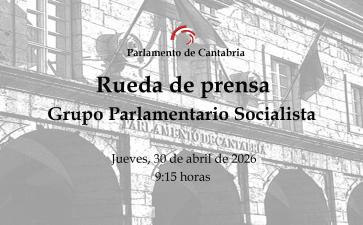 Rueda de prensa del Grupo Parlamentario Socialista ofrecida por D. Mario Iglesias Iglesias