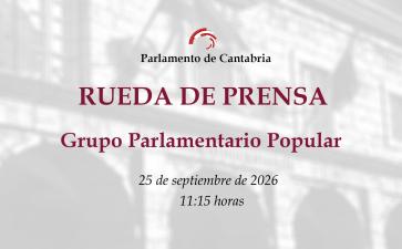 Rueda de prensa Grupo Parlamentario Popular. 25 de septiembre de 2026