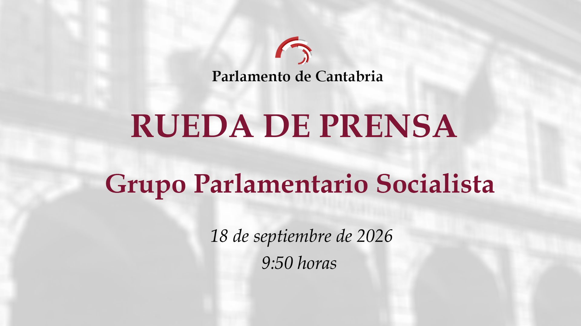 Rueda de prensa Grupo Parlamentario Socialista